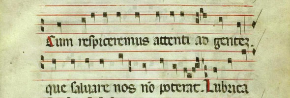 Particolare manoscritto musicale medievale